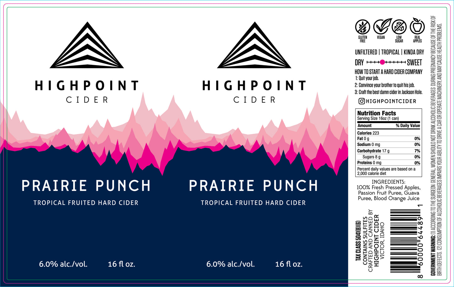 Prairie Punch 16oz Can Label