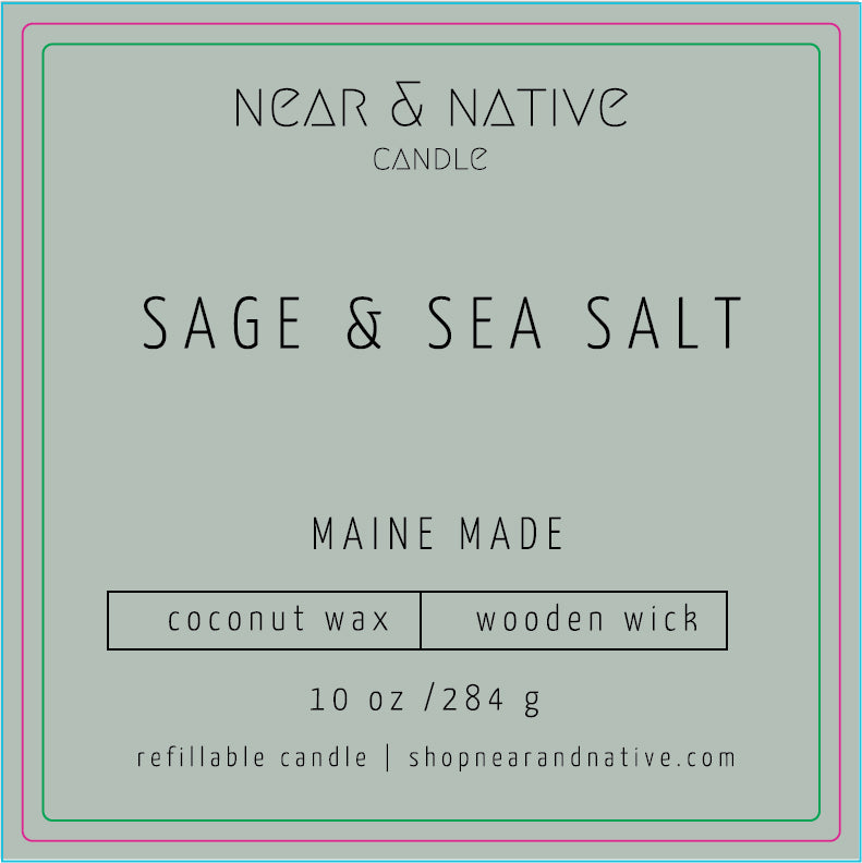 2.5" Squares - Sage & Sea Salt